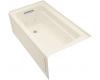 Kohler Archer K-1122-HL-47 Almond 5' Whirlpool Bath Tub with Comfort Depth Design, Integral Apron, Left-Hand Drain and Heat