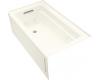 Kohler Archer K-1122-HL-96 Biscuit 5' Whirlpool Bath Tub with Comfort Depth Design, Integral Apron, Left-Hand Drain and Heat