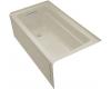 Kohler Archer K-1122-HL-G9 Sandbar 5' Whirlpool Bath Tub with Comfort Depth Design, Integral Apron, Left-Hand Drain and Heat