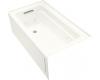 Kohler Archer K-1122-LA-0 White 5' Whirlpool Bath Tub with Comfort Depth Design, Integral Apron and Left-Hand Drain