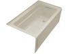 Kohler Archer K-1122-RA-G9 Sandbar 5' Whirlpool Bath Tub with Comfort Depth Design, Integral Apron and Right-Hand Drain