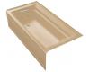 Kohler Archer K-1124-HL-33 Mexican Sand 6' Whirlpool Bath Tub with Comfort Depth Design, Integral Apron, Left-Hand Drain and Heat