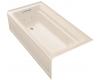 Kohler Archer K-1124-HL-55 Innocent Blush 6' Whirlpool Bath Tub with Comfort Depth Design, Integral Apron, Left-Hand Drain and Heat