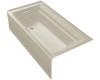 Kohler Archer K-1124-HL-G9 Sandbar 6' Whirlpool Bath Tub with Comfort Depth Design, Integral Apron, Left-Hand Drain and Heat