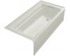 Kohler Archer K-1124-HR-95 Ice Grey 6' Whirlpool Bath Tub with Comfort Depth Design, Integral Apron, Right-Hand Drain and Heat