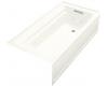 Kohler Archer K-1124-RA-0 White 6' Whirlpool Bath Tub with Comfort Depth Design, Integral Apron and Right-Hand Drain