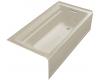 Kohler Archer K-1124-RA-G9 Sandbar 6' Whirlpool Bath Tub with Comfort Depth Design, Integral Apron and Right-Hand Drain