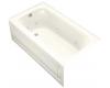 Kohler Bancroft K-1151-HL-7 Black Black 5' Whirlpool Bath Tub with Integral Apron, Heater and Left-Hand Drain