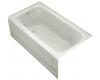 Kohler Bancroft K-1151-HL-95 Ice Grey 5' Whirlpool Bath Tub with Integral Apron, Heater and Left-Hand Drain