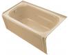 Kohler Portrait K-1109-HL-33 Mexican Sand 5' Whirlpool Bath Tub with Integral Apron, Heater and Left-Hand Drain