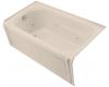 Kohler Portrait K-1109-HL-55 Innocent Blush 5' Whirlpool Bath Tub with Integral Apron, Heater and Left-Hand Drain