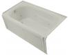 Kohler Portrait K-1109-HL-95 Ice Grey 5' Whirlpool Bath Tub with Integral Apron, Heater and Left-Hand Drain