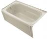 Kohler Portrait K-1109-HL-G9 Sandbar 5' Whirlpool Bath Tub with Integral Apron, Heater and Left-Hand Drain