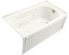 Kohler Portrait K-1109-RA-0 White 5' Whirlpool Bath Tub with Integral Apron and Right-Hand Drain