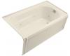 Kohler Portrait K-1109-RA-47 Almond 5' Whirlpool Bath Tub with Integral Apron and Right-Hand Drain
