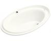 Kohler Purist K-1110-G-0 White BubbleMassage Bath Tub