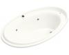 Kohler Purist K-1110-GCR-0 White BubbleMassage Bath Tub with Chromatherapy