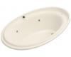 Kohler Purist K-1110-GCR-47 Almond BubbleMassage Bath Tub with Chromatherapy