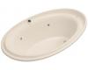 Kohler Purist K-1110-GCR-55 Innocent Blush BubbleMassage Bath Tub with Chromatherapy