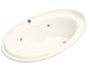 Kohler Purist K-1110-GCR-58 Thunder Grey BubbleMassage Bath Tub with Chromatherapy