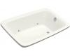 Kohler Bancroft K-1158-GCR-0 White 5.5' Experience BubbleMassage Bath Tub with Heater and Chromatherapy