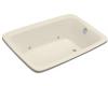 Kohler Bancroft K-1158-GCR-47 Almond 5.5' Experience BubbleMassage Bath Tub with Heater and Chromatherapy