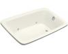 Kohler Bancroft K-1158-GCR-96 Biscuit 5.5' Experience BubbleMassage Bath Tub with Heater and Chromatherapy
