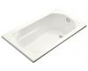 Kohler Devonshire K-1357-G-0 White 5' BubbleMassage Bath Tub