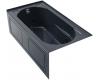 Kohler Devonshire K-1357-GLA-52 Navy 5' BubbleMassage Bath Tub with Integral Apron, Left-Hand Drain