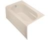 Kohler Devonshire K-1357-GLA-55 Innocent Blush 5' BubbleMassage Bath Tub with Integral Apron, Left-Hand Drain