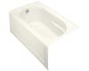 Kohler Devonshire K-1357-GLA-96 Biscuit 5' BubbleMassage Bath Tub with Integral Apron, Left-Hand Drain