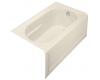 Kohler Devonshire K-1357-GRA-47 Almond 5' BubbleMassage Bath Tub with Integral Apron and Right-Hand Drain