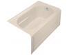 Kohler Devonshire K-1357-GRA-55 Innocent Blush 5' BubbleMassage Bath Tub with Integral Apron and Right-Hand Drain