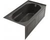 Kohler Devonshire K-1357-GRA-58 Thunder Grey 5' BubbleMassage Bath Tub with Integral Apron and Right-Hand Drain