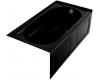 Kohler Devonshire K-1357-GRA-7 Black Black 5' BubbleMassage Bath Tub with Integral Apron and Right-Hand Drain