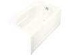 Kohler Devonshire K-1357-RA-0 White 5' Whirlpool Bath Tub with Integral Apron and Right-Hand Drain