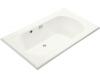 Kohler Memoirs K-1418-G-S2 White Satin 6' BubbleMassage Bath Tub