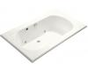 Kohler Memoirs K-1418-GCR-0 White 6' BubbleMassage Bath Tub with Chromatherapy