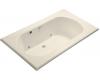 Kohler Memoirs K-1418-GCR-47 Almond 6' BubbleMassage Bath Tub with Chromatherapy