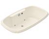 Kohler Portrait K-1457-GCR-47 Almond 5.5' BubbleMassage Bath Tub with Chromatherapy