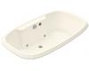 Kohler Portrait K-1457-GCR-S1 Biscuit Satin 5.5' BubbleMassage Bath Tub with Chromatherapy