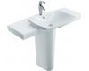 Kohler Escale K-18691-1-0 White Pedestal Lavatory with Single-Hole Faucet Drilling