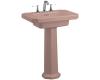 Kohler Kathryn K-2322-1-45 Wild Rose Pedestal Lavatory with Single-Hole Faucet Drilling