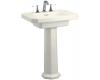 Kohler Kathryn K-2322-1-58 Thunder Grey Pedestal Lavatory with Single-Hole Faucet Drilling