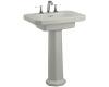 Kohler Kathryn K-2322-1-95 Ice Grey Pedestal Lavatory with Single-Hole Faucet Drilling