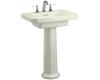 Kohler Kathryn K-2322-1-NG Tea Green Pedestal Lavatory with Single-Hole Faucet Drilling