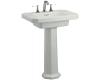 Kohler Kathryn K-2322-1-W2 Earthen White Pedestal Lavatory with Single-Hole Faucet Drilling