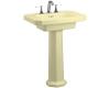 Kohler Kathryn K-2322-1-Y2 Sunlight Pedestal Lavatory with Single-Hole Faucet Drilling