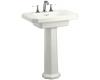 Kohler Kathryn K-2322-8-0 White Pedestal Lavatory with 8" Centers