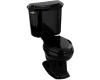 Kohler Portrait K-3591-7 Black Black Elongated Toilet with Left-Hand Trip Lever